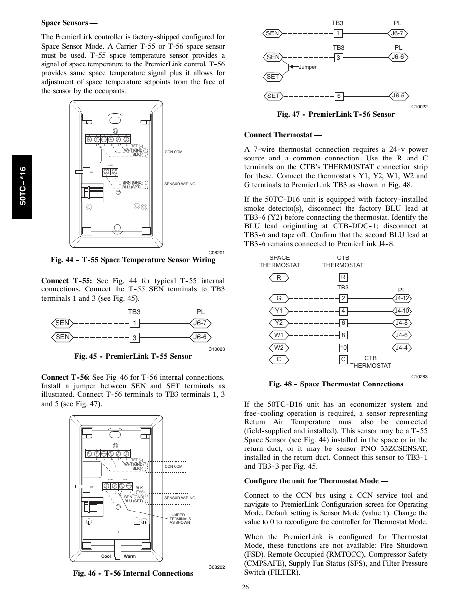 Fig. 46 -- t internal connections | Carrier 50TC User Manual | Page 26 / 48