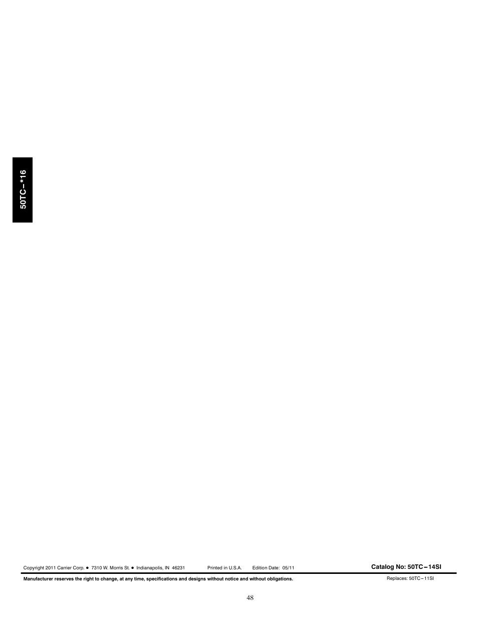 50tc -- *16 | Carrier 50TC User Manual | Page 48 / 48