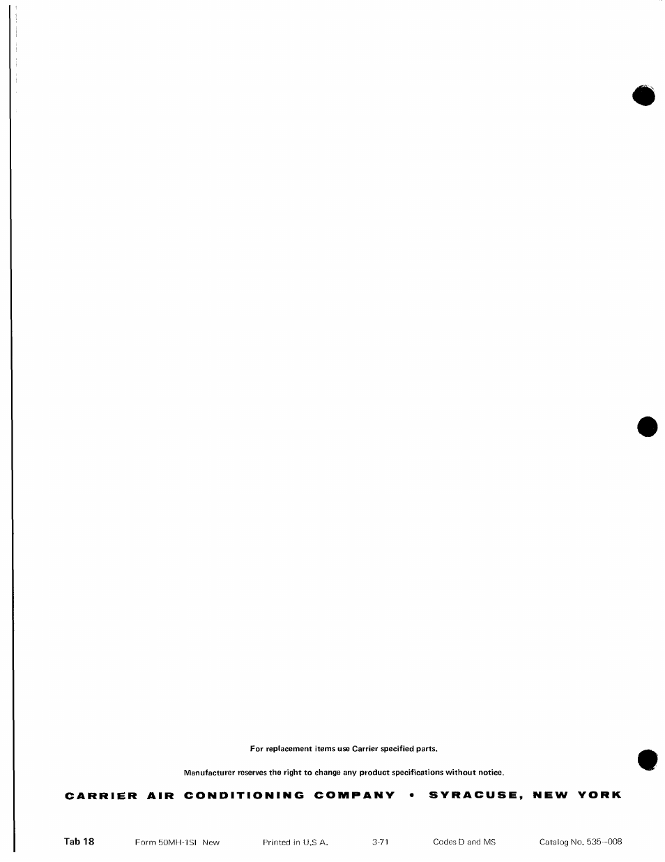 Carrier 50MH User Manual | Page 9 / 9
