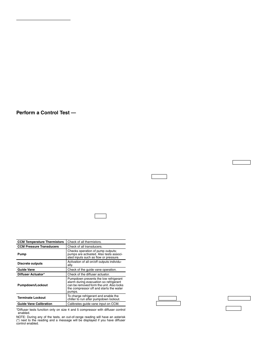 Perform a control test | Carrier 19XR,XRV Hermetic Centrifugal Liquid Chillers User Manual | Page 62 / 140