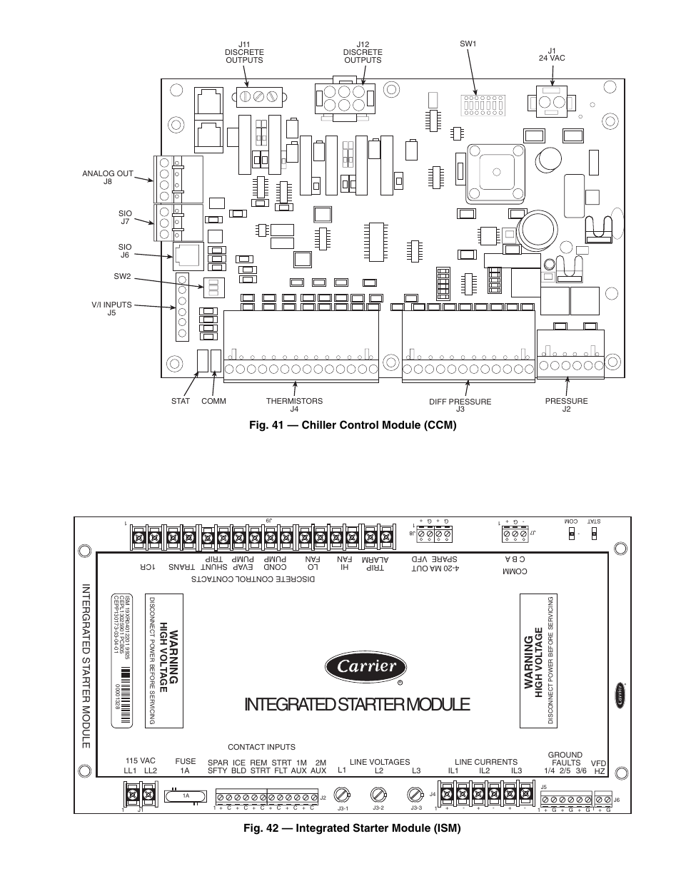 Integrated starter module, Warning, Intergra ted st ar ter module | Carrier 19XR,XRV Hermetic Centrifugal Liquid Chillers User Manual | Page 89 / 140