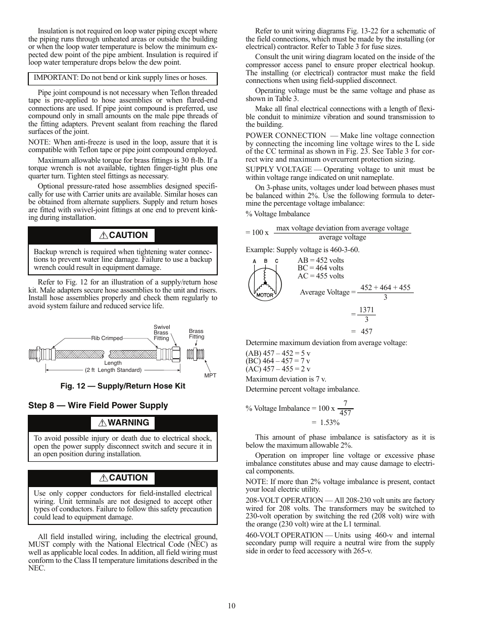 Carrier AQUAZONE PCV015-060 User Manual | Page 10 / 52