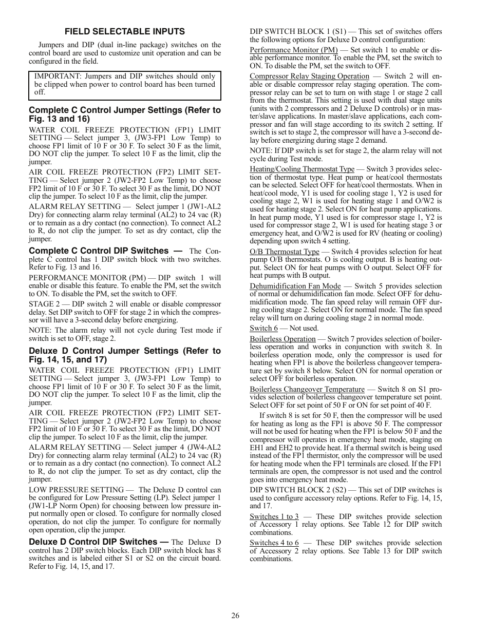 Carrier AQUAZONE PCV015-060 User Manual | Page 26 / 52