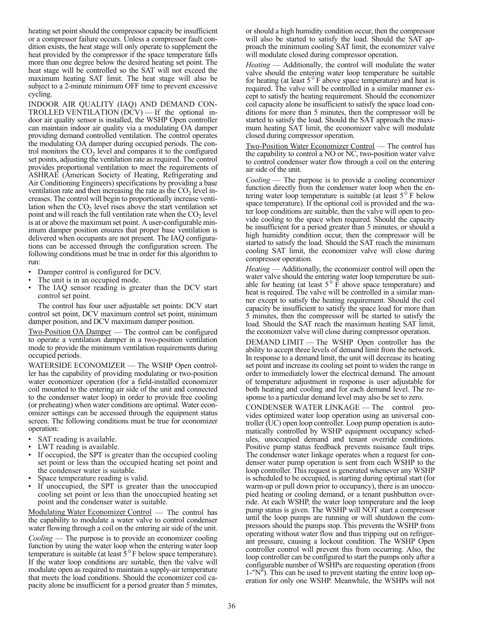 Carrier AQUAZONE PCV015-060 User Manual | Page 36 / 52