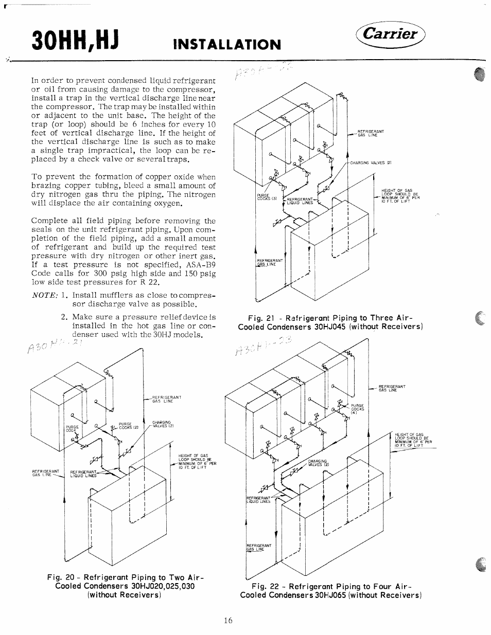 30hh,hj, Installation | Carrier 30HH User Manual | Page 16 / 49
