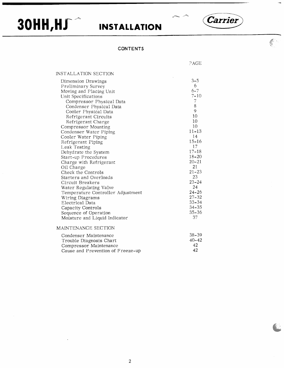 Carrier 30HH User Manual | Page 2 / 49