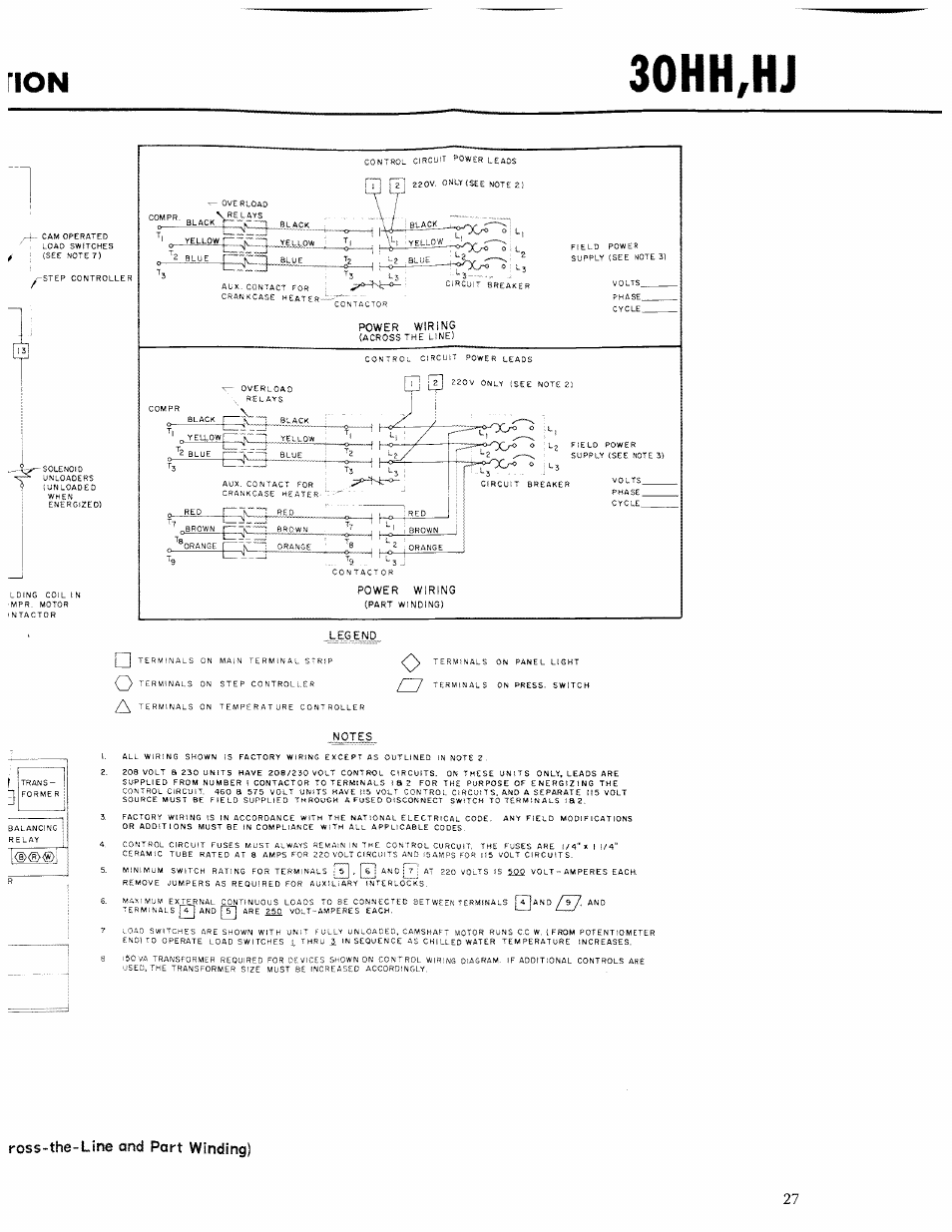 Ross-the-line and part winding), 30hh,hj | Carrier 30HH User Manual | Page 28 / 49