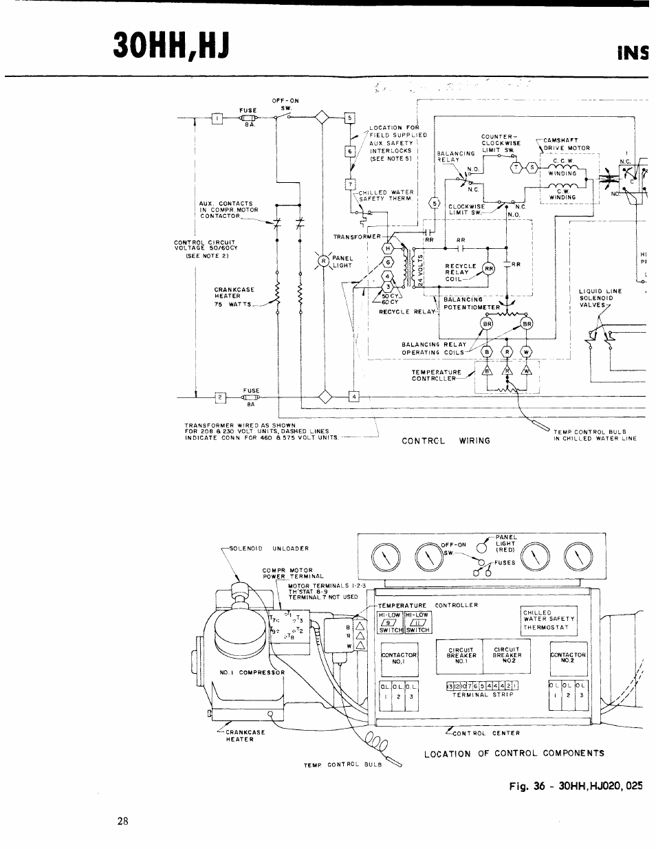 Fig. 36 - 30hh.hj020, 025 | Carrier 30HH User Manual | Page 29 / 49
