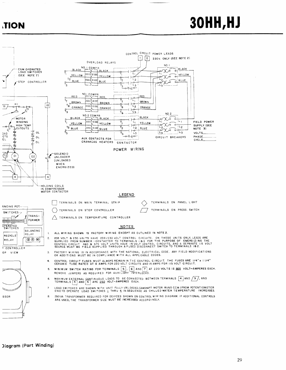 30hh,hj, Tion, Jiagram (part winding) | Carrier 30HH User Manual | Page 32 / 49