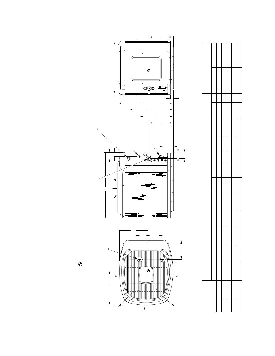 Fig. 2—unit reference drawing → dimensions (in.) | Carrier 38YSA User Manual | Page 2 / 12