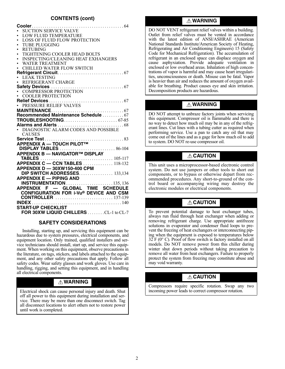 Carrier AQUAFORCE 30XW150-400 User Manual | Page 2 / 148