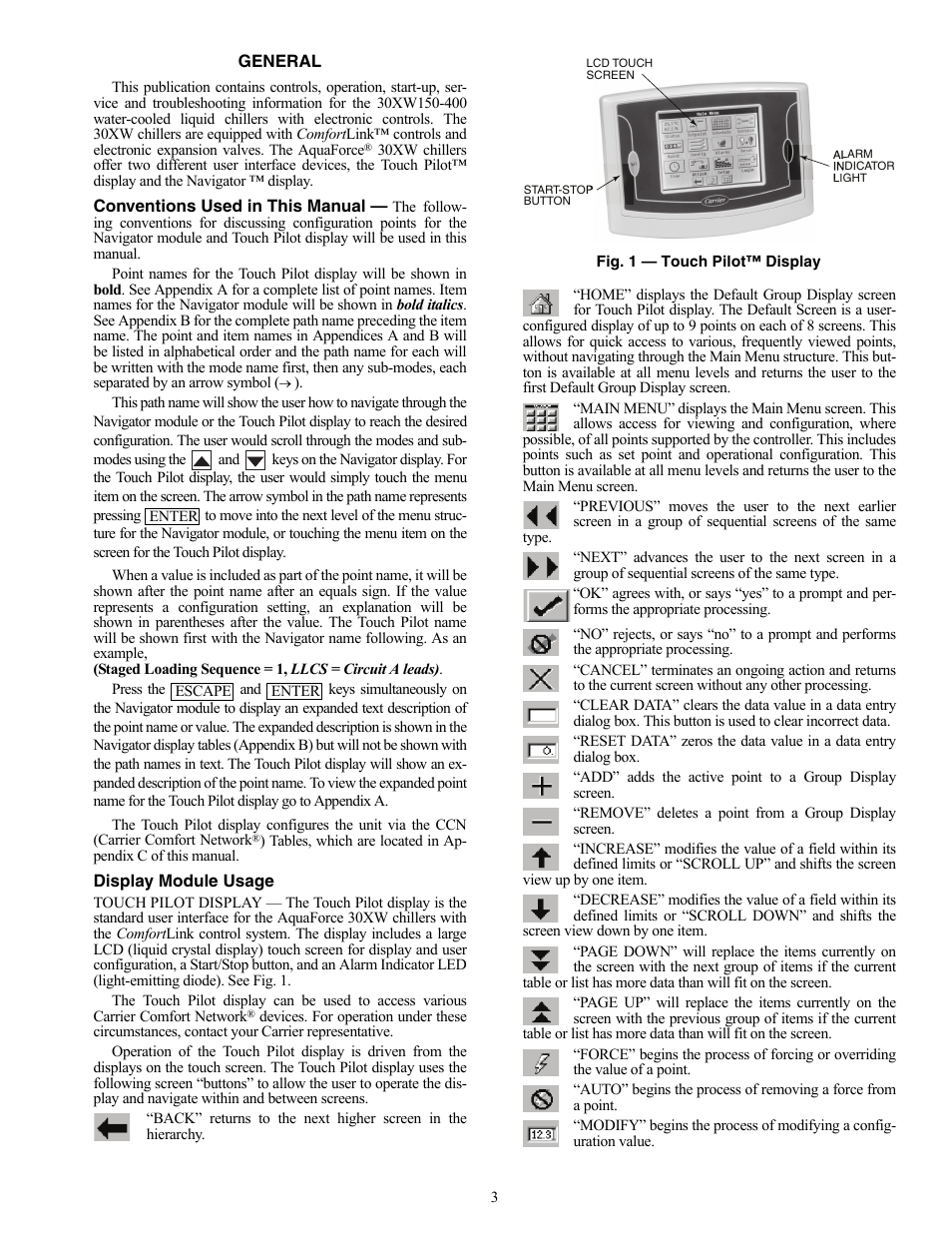 Carrier AQUAFORCE 30XW150-400 User Manual | Page 3 / 148