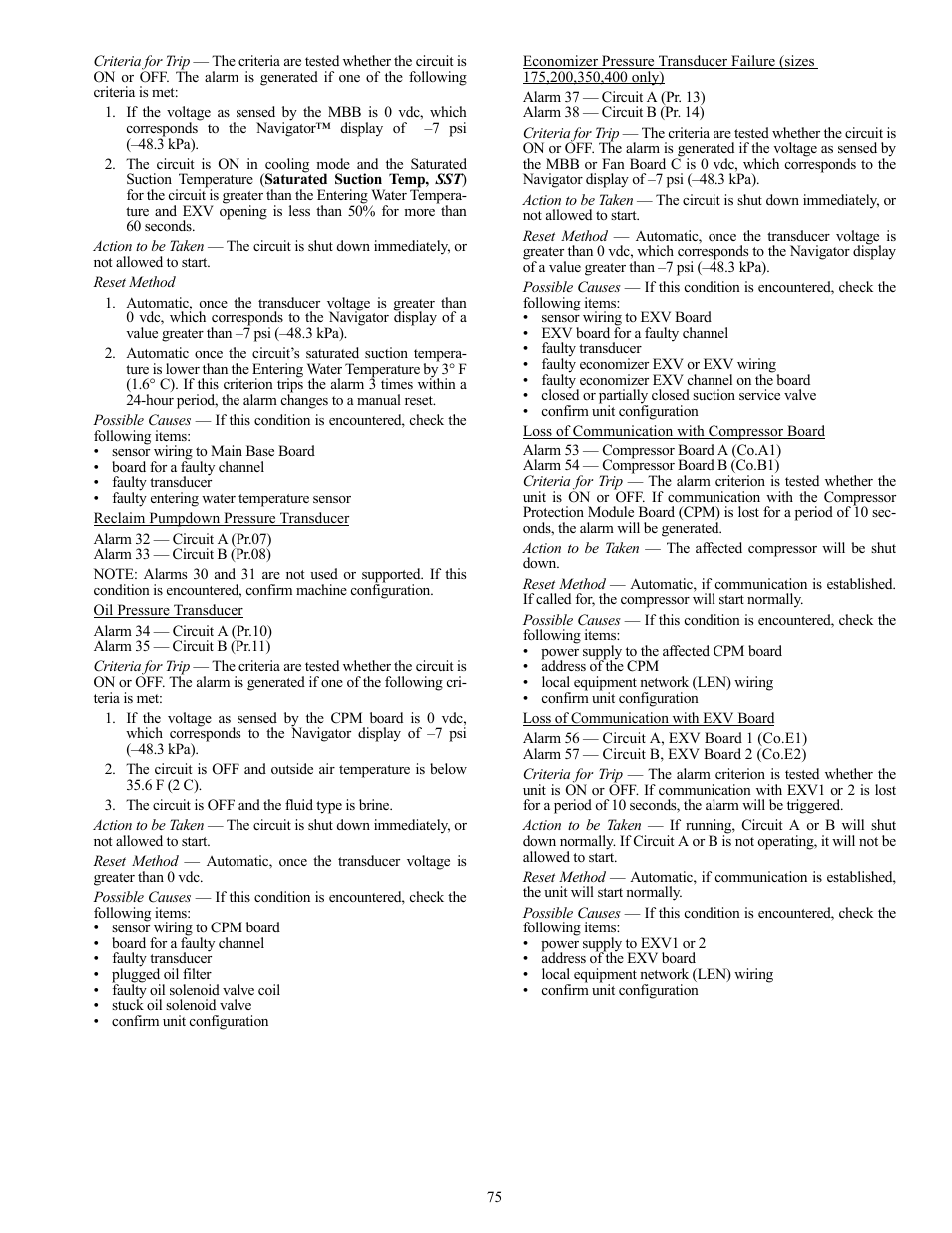 Carrier AQUAFORCE 30XW150-400 User Manual | Page 75 / 148