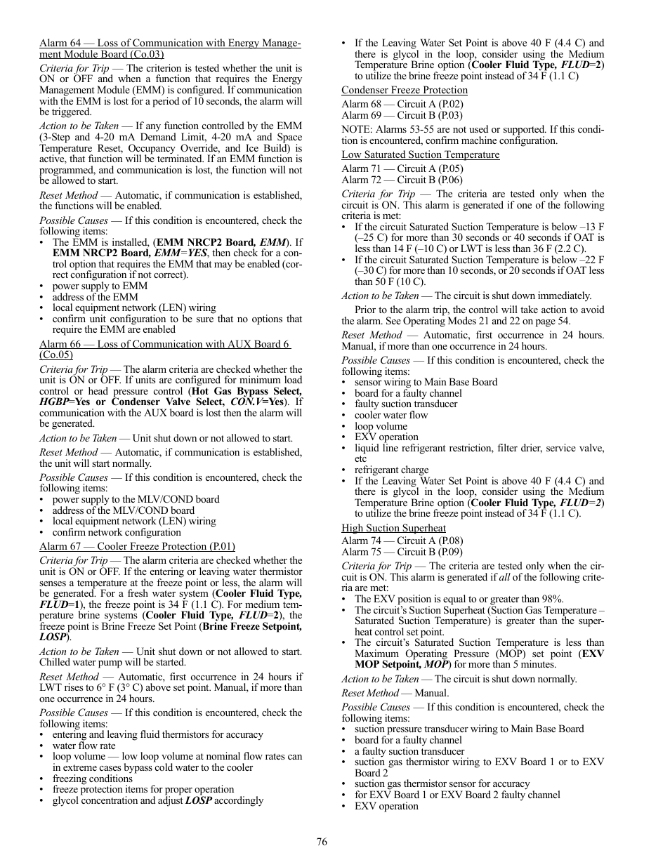 Carrier AQUAFORCE 30XW150-400 User Manual | Page 76 / 148