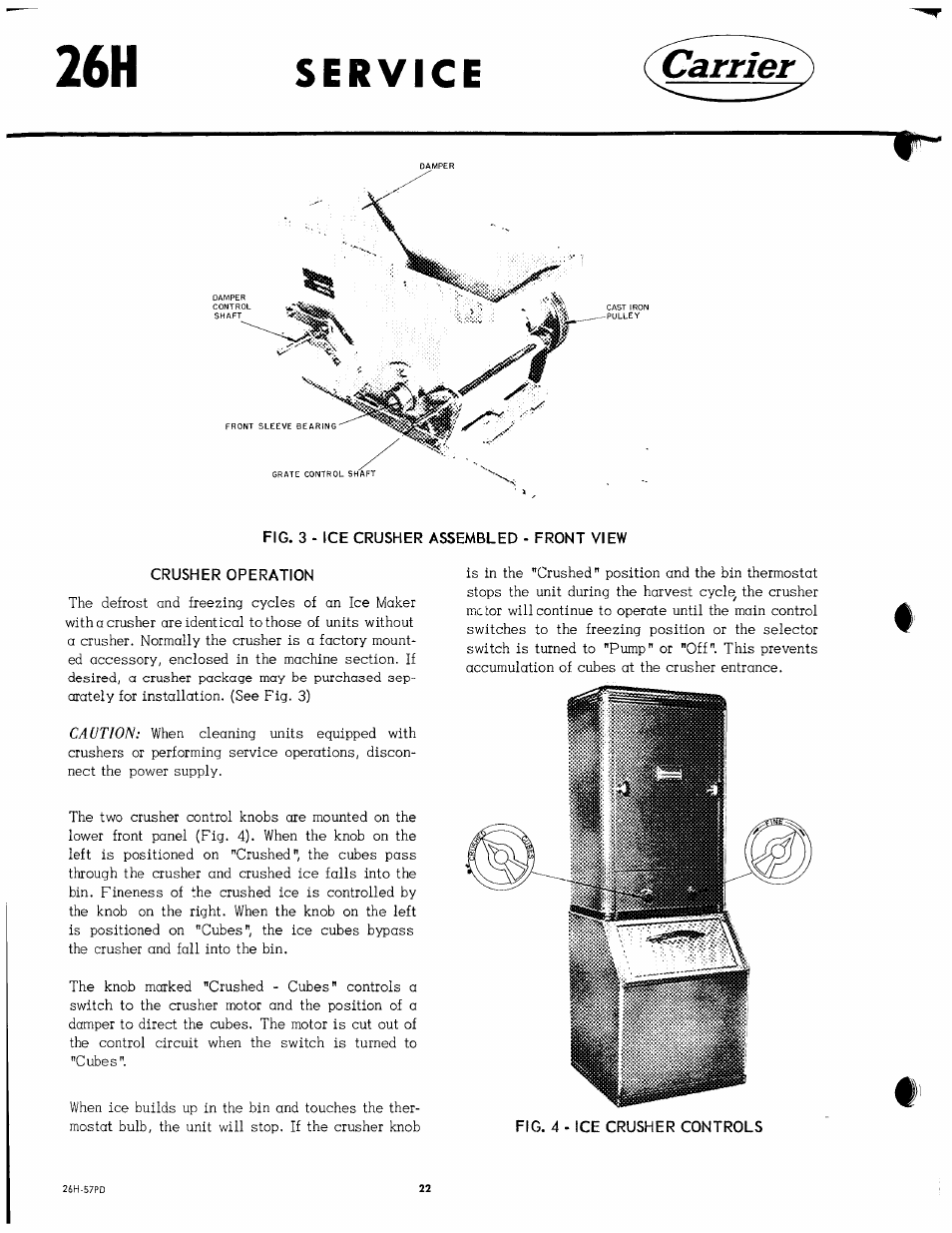 Crusher operation, Carrier | Carrier 26H User Manual | Page 22 / 64