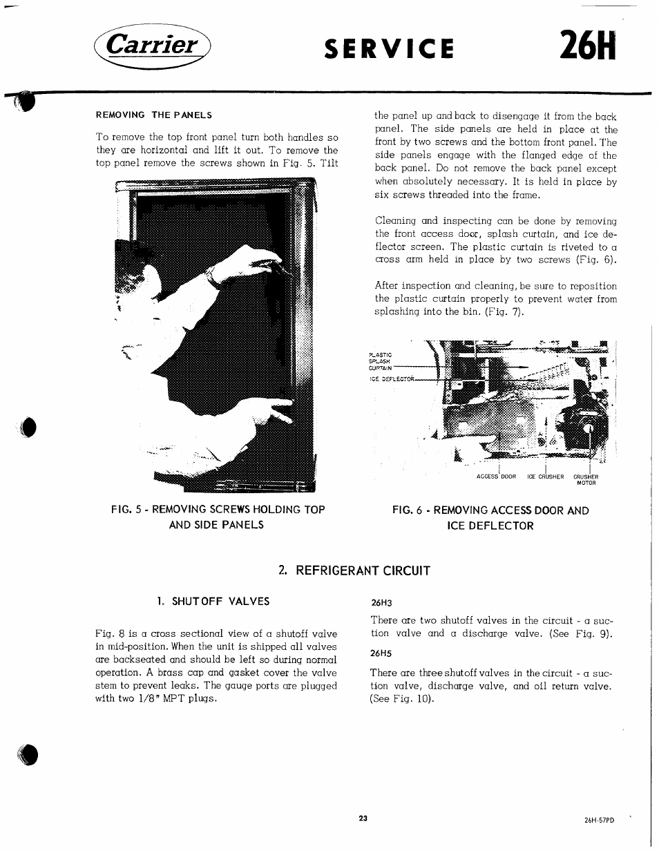 Refrigerant circuit, L shutoff valves, Carrier | Carrier 26H User Manual | Page 23 / 64