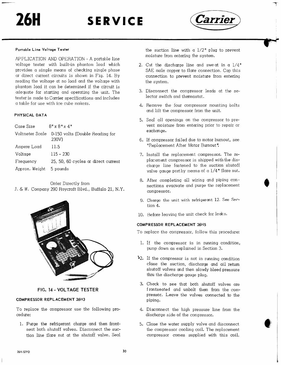 Carrier | Carrier 26H User Manual | Page 30 / 64