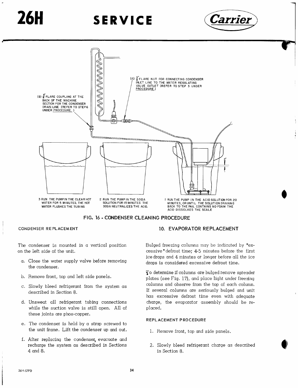 Evaporator replacement | Carrier 26H User Manual | Page 34 / 64