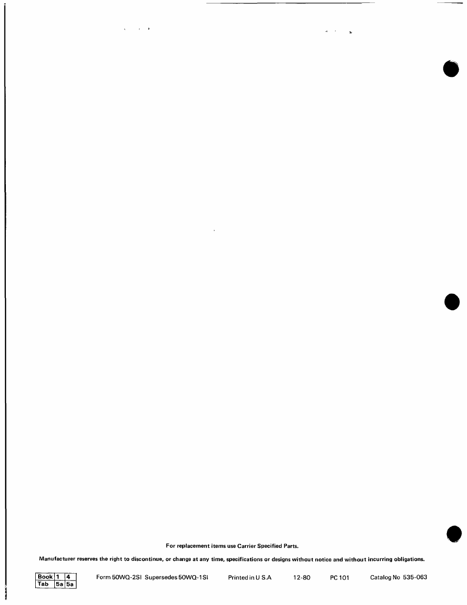Carrier 50WQ User Manual | Page 12 / 12