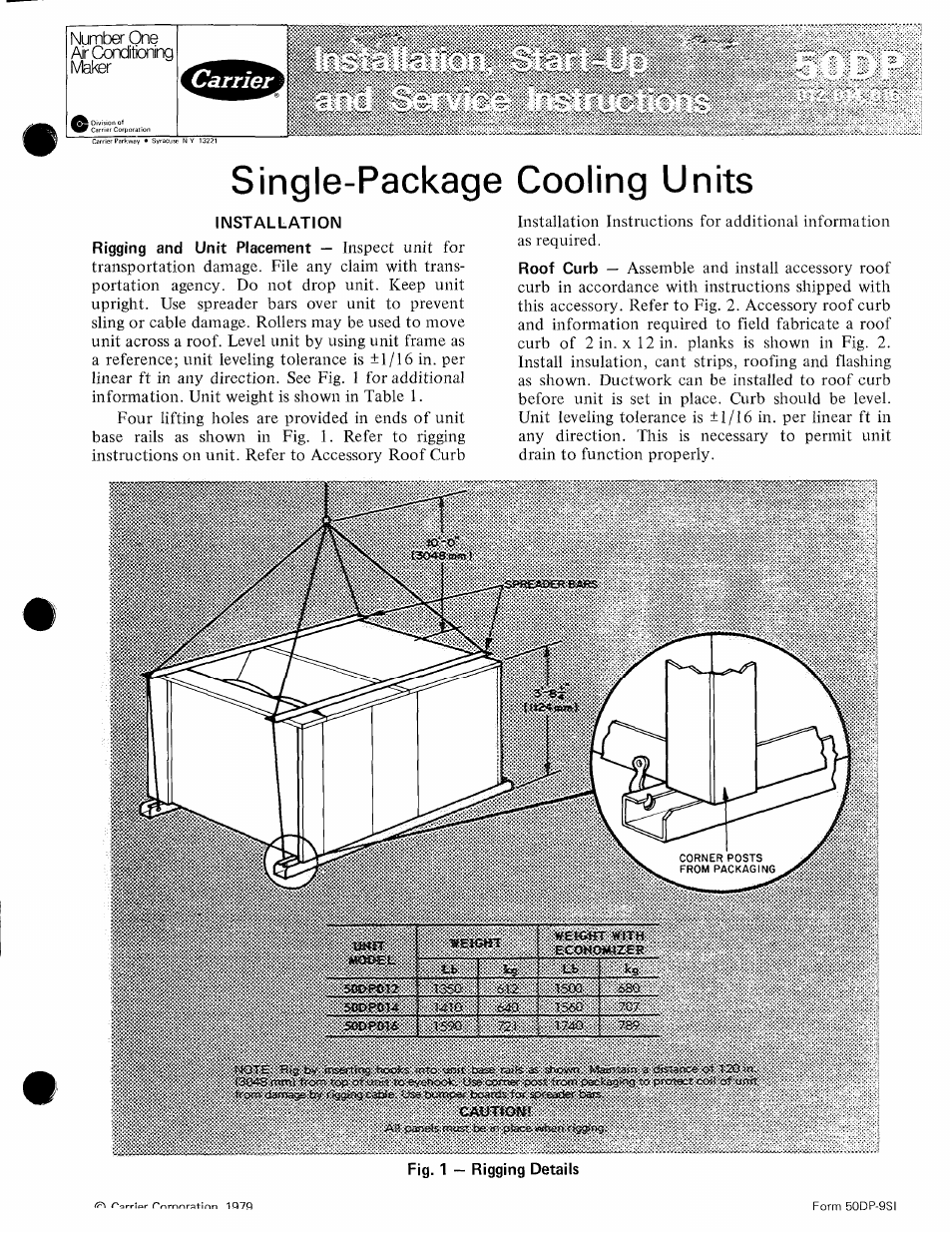 Carrier 50DP User Manual | 14 pages