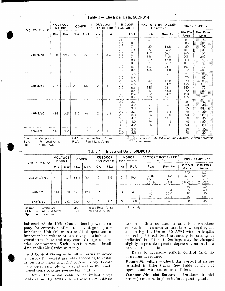 Carrier 50DP User Manual | Page 7 / 14