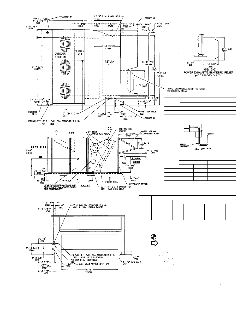 Carrier SINGLE PACKAGE ROOFTOP UNITS ELECTRIC COOLING/GAS HEATING 48HJ015-025 User Manual | Page 5 / 32