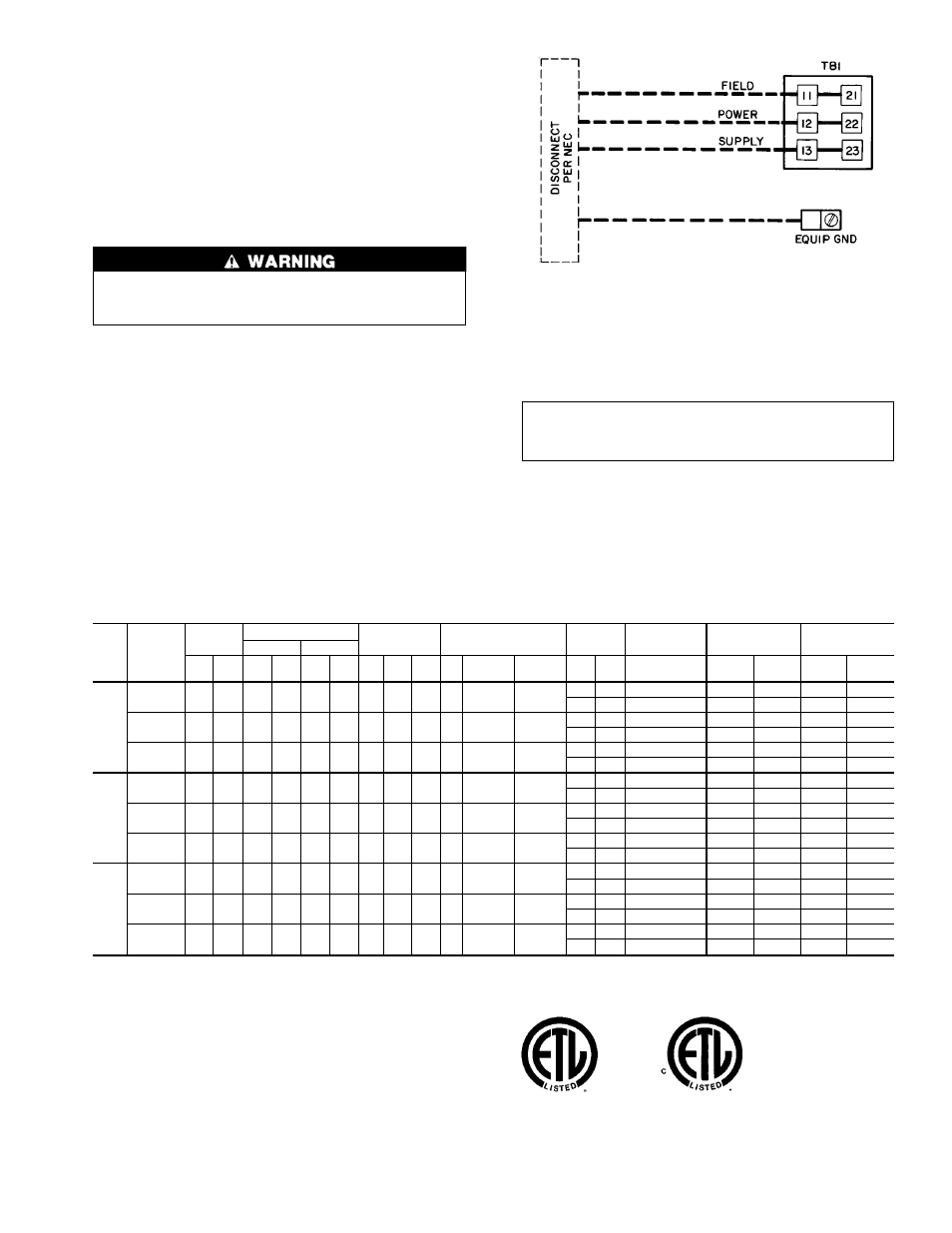 Step 8 — make electrical connections, Fig. 14 — field power wiring connections 9 | Carrier SINGLE PACKAGE ROOFTOP UNITS ELECTRIC COOLING/GAS HEATING 48HJ015-025 User Manual | Page 9 / 32