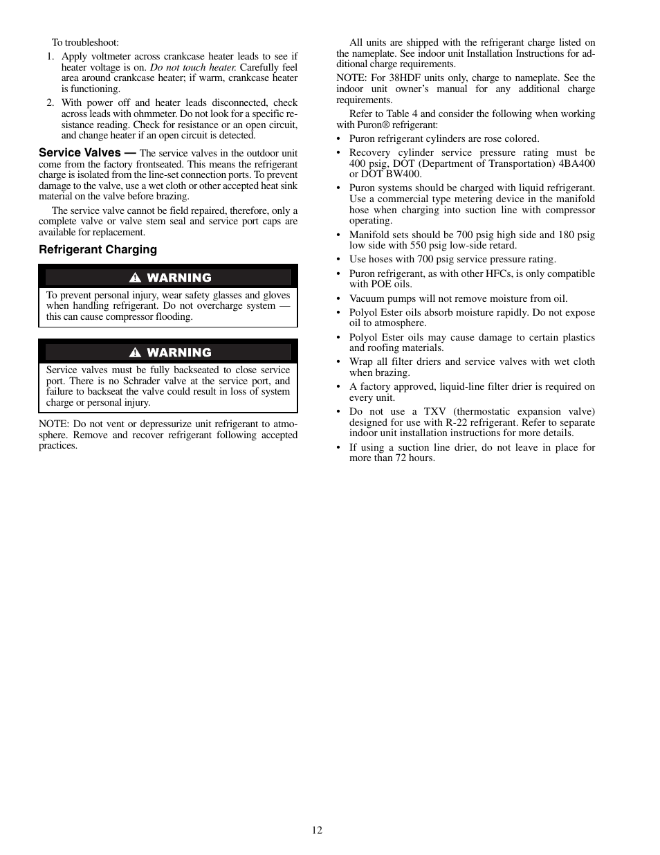 Carrier 38HDF018-036 User Manual | Page 12 / 16