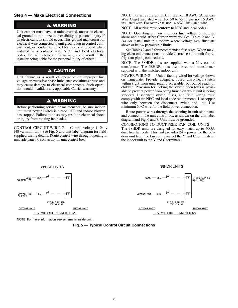 Carrier 38HDF018-036 User Manual | Page 6 / 16