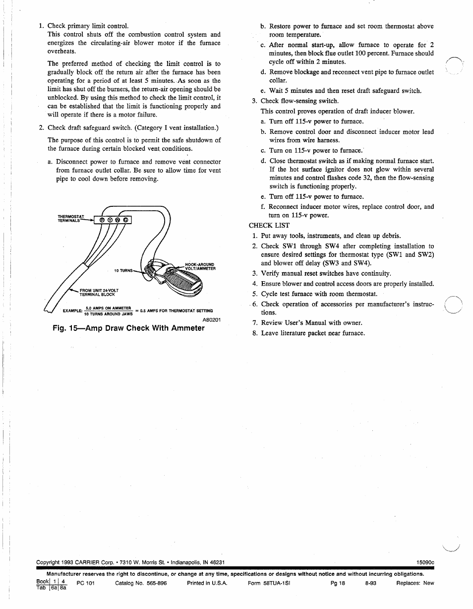 Carrier 58TUA User Manual | Page 18 / 18