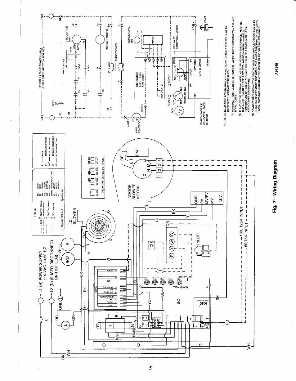 Fig. 7—wiring diagram | Carrier 58EFA User Manual | Page 5 / 6