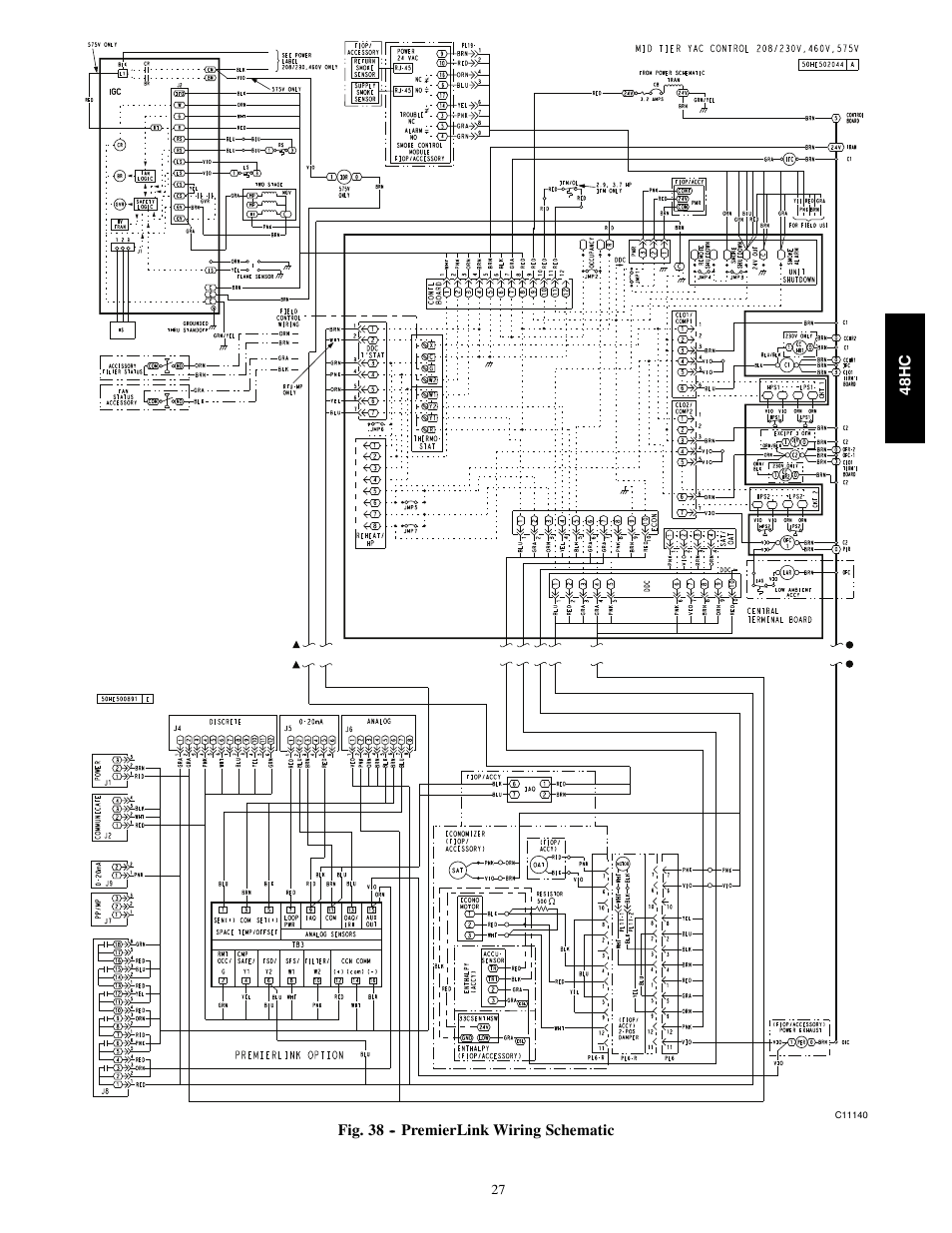 Carrier SINGLE PACKAGE ROOFTOP 48HC User Manual | Page 27 / 52
