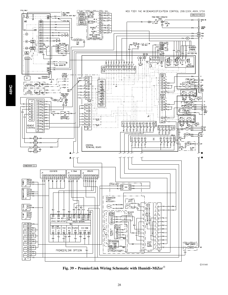 Carrier SINGLE PACKAGE ROOFTOP 48HC User Manual | Page 28 / 52