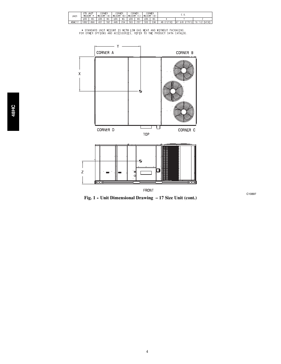 Carrier SINGLE PACKAGE ROOFTOP 48HC User Manual | Page 4 / 52