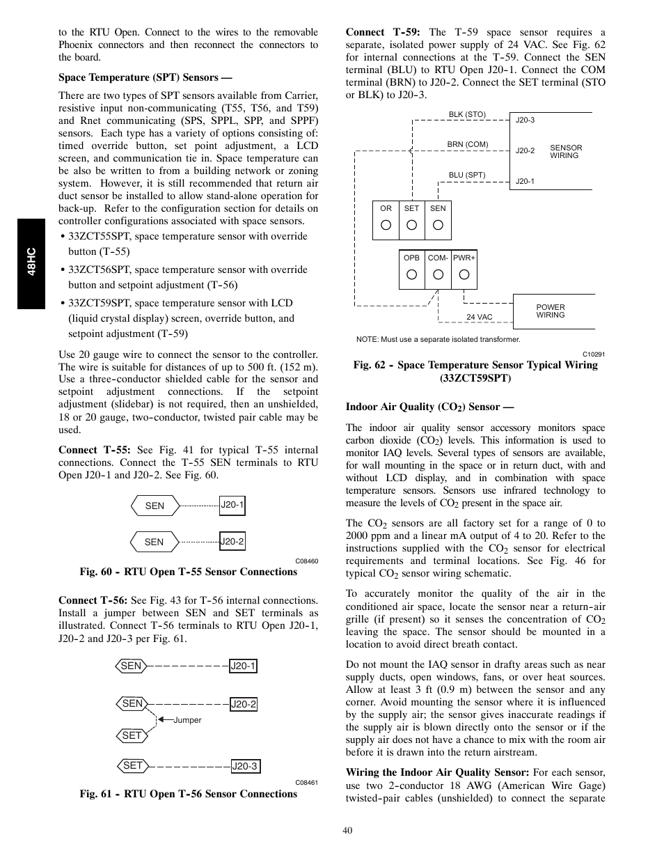Carrier SINGLE PACKAGE ROOFTOP 48HC User Manual | Page 40 / 52