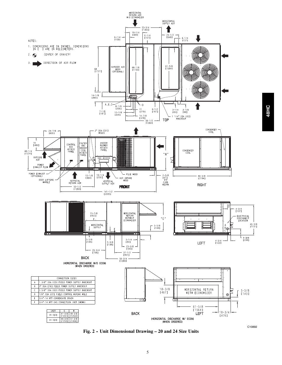 Carrier SINGLE PACKAGE ROOFTOP 48HC User Manual | Page 5 / 52