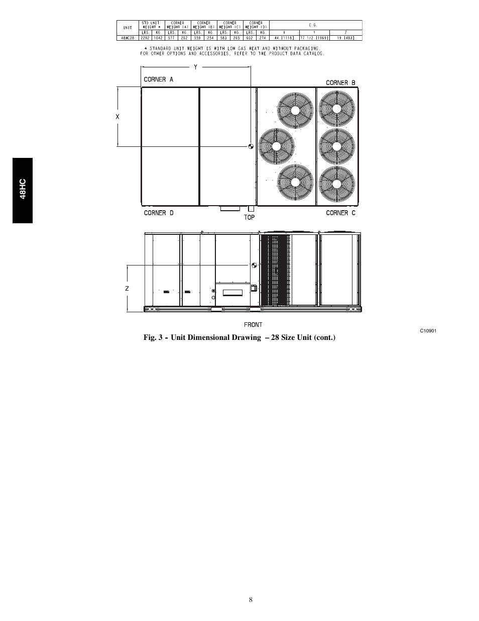 Carrier SINGLE PACKAGE ROOFTOP 48HC User Manual | Page 8 / 52