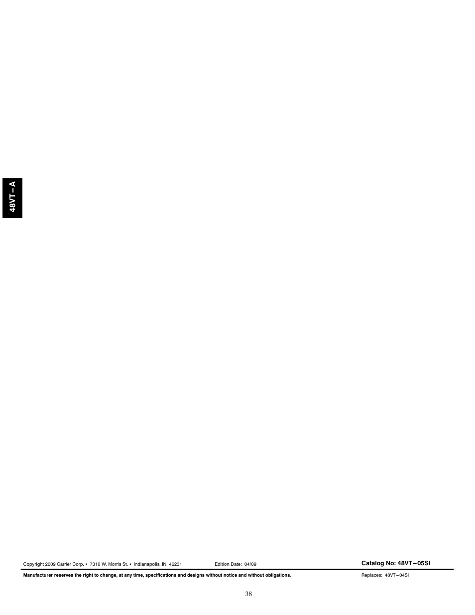 Carrier 48VT(N) User Manual | Page 38 / 38