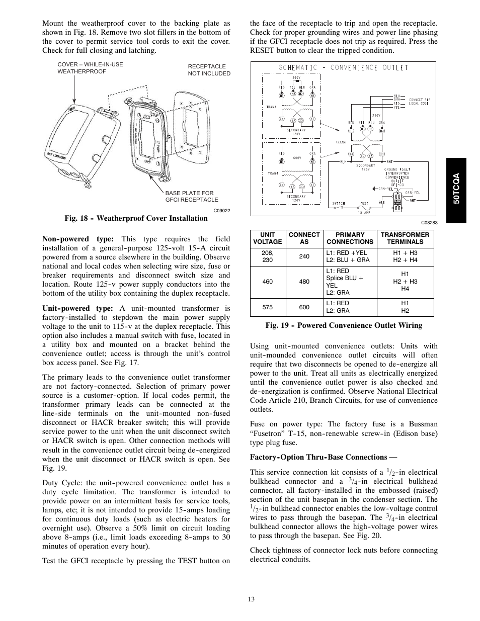 Carrier 50TCQA User Manual | Page 13 / 48