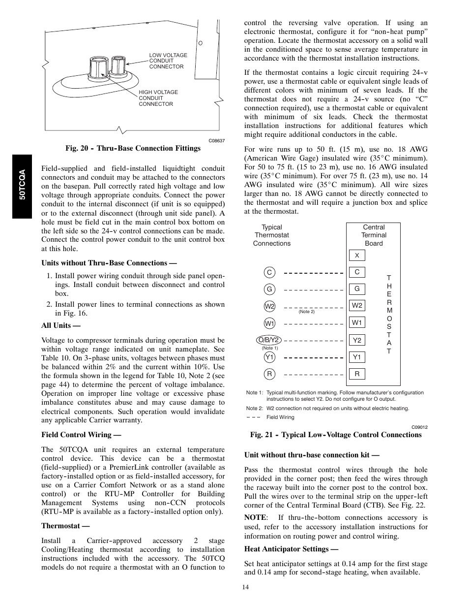 Carrier 50TCQA User Manual | Page 14 / 48