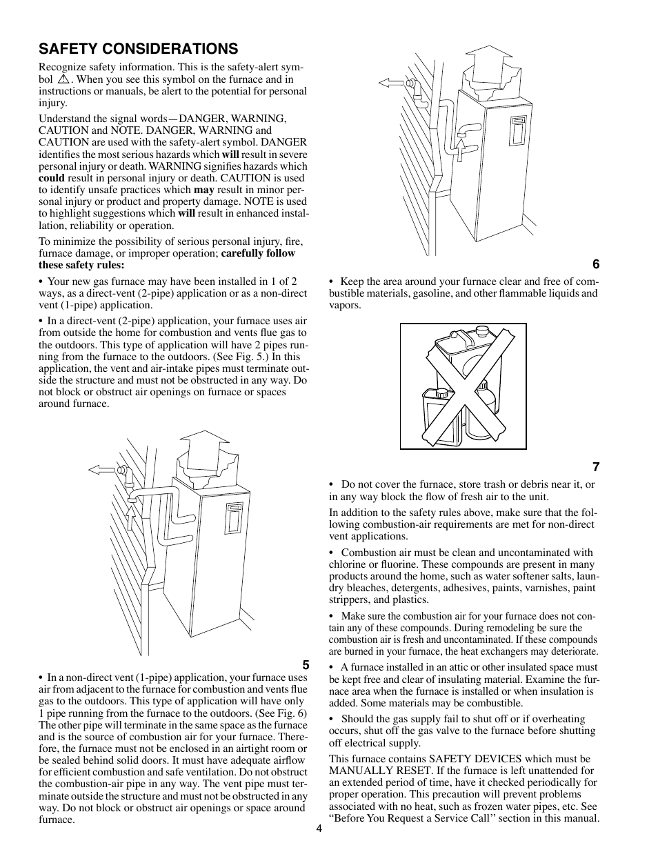 Safety considerations | Carrier 58MVB User Manual | Page 4 / 12