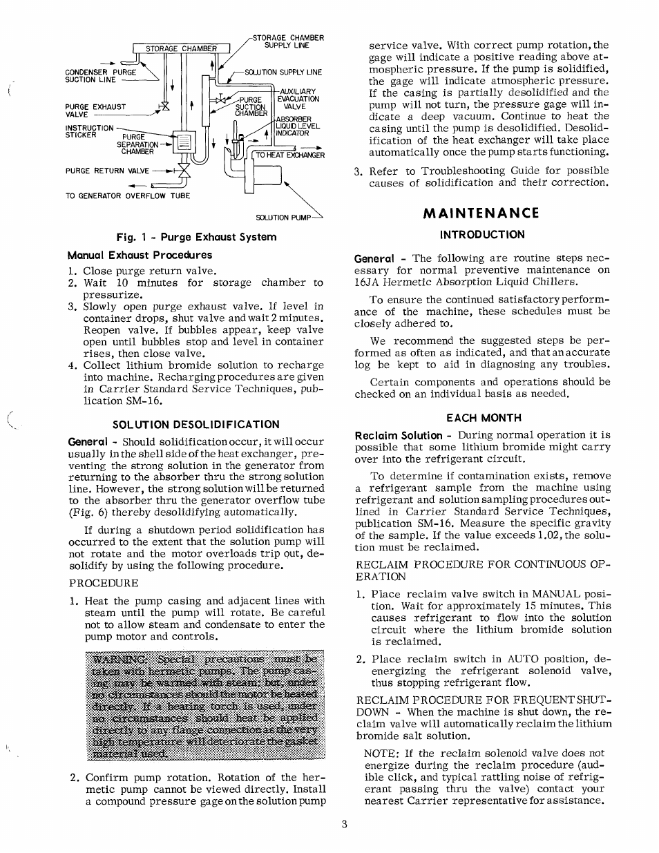 Solution desolidification, Introduction, Each month | Carrier 16JA User Manual | Page 3 / 12