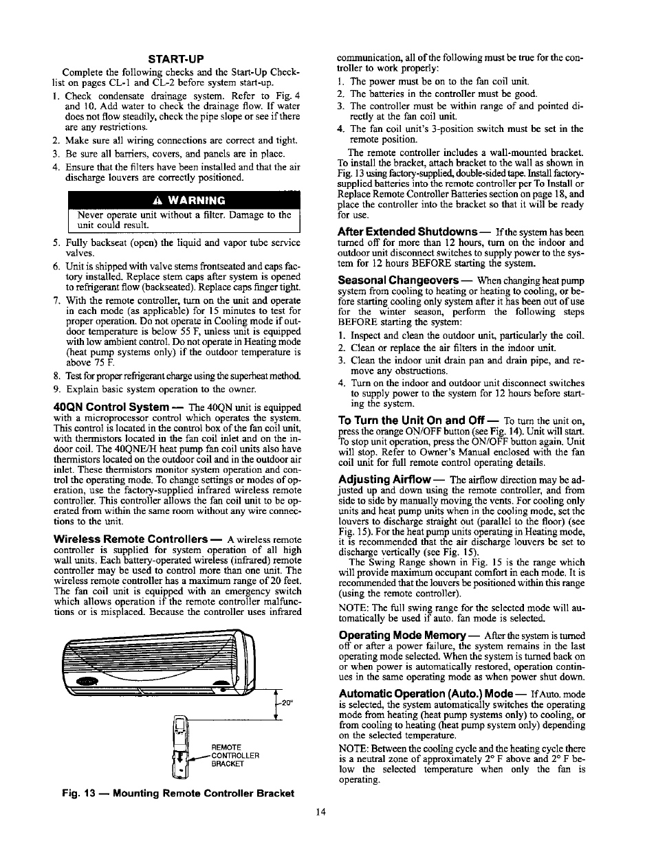 Start-up | Carrier 38AN User Manual | Page 14 / 30
