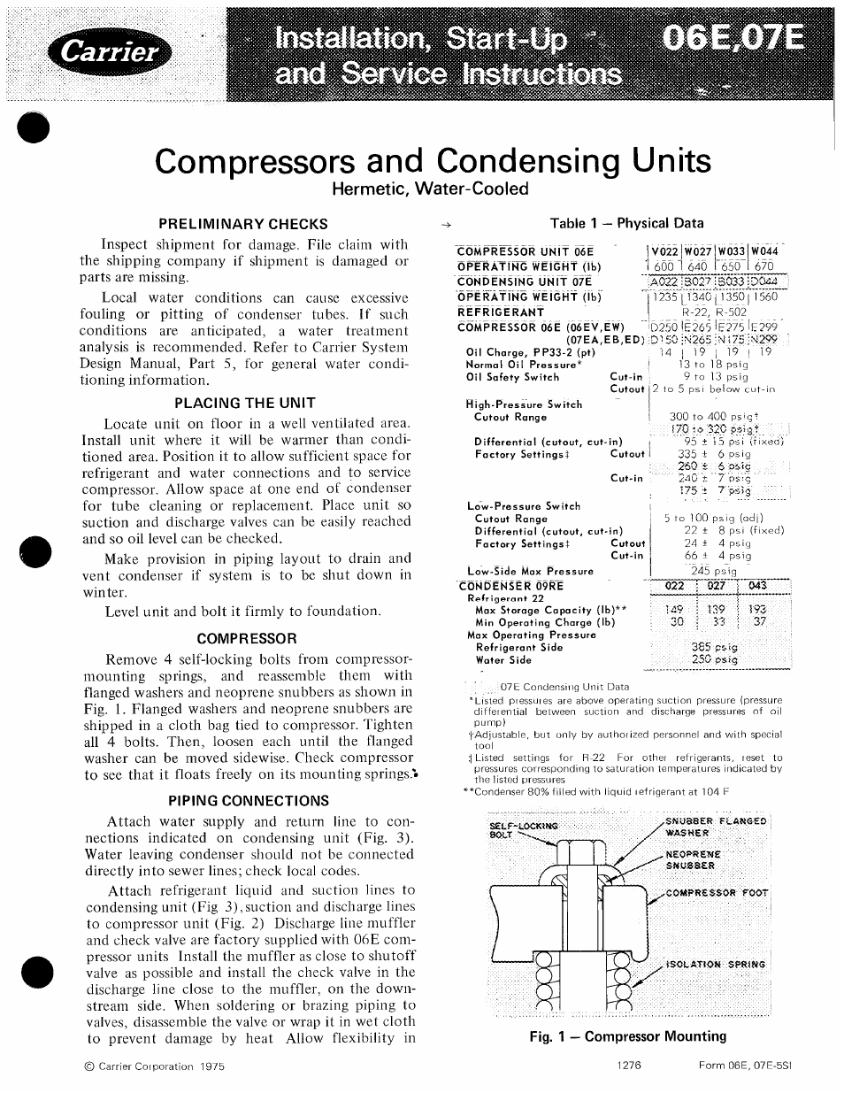 Carrier 06E User Manual | 16 pages