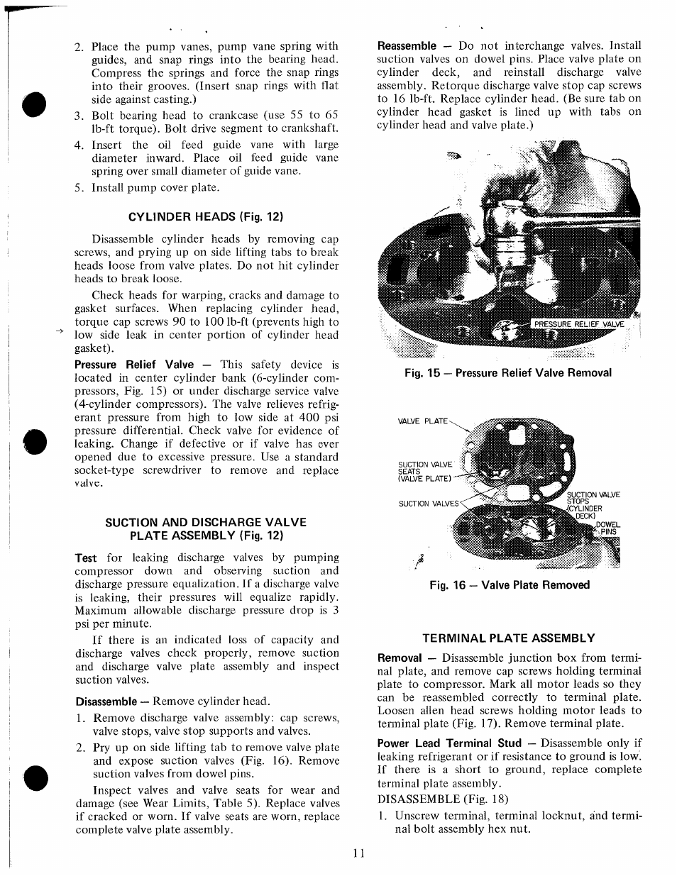 Cylinder heads (fig. 12), Terminal plate assembly | Carrier 06E User Manual | Page 11 / 16