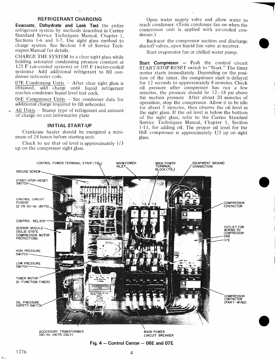 Initial start-up | Carrier 06E User Manual | Page 4 / 16