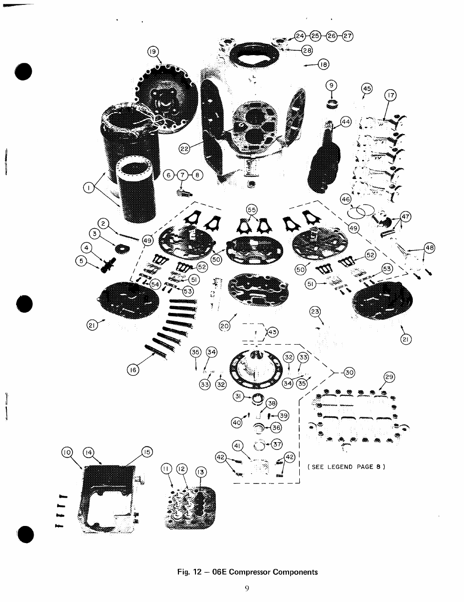 Fig. 12 — 06e compressor components | Carrier 06E User Manual | Page 9 / 16