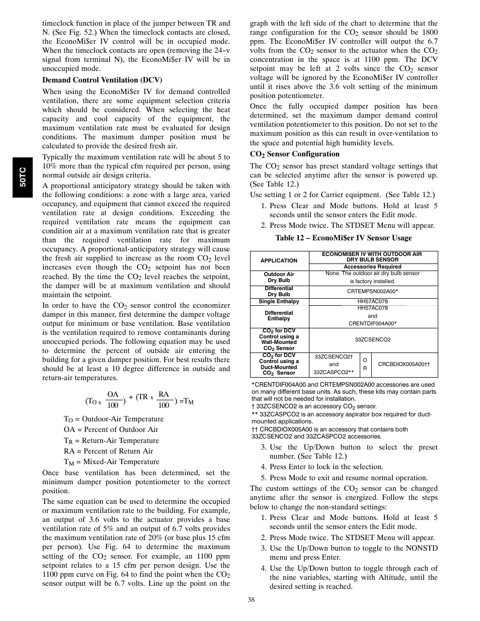 Carrier 50TCA04-A07 User Manual | Page 38 / 73