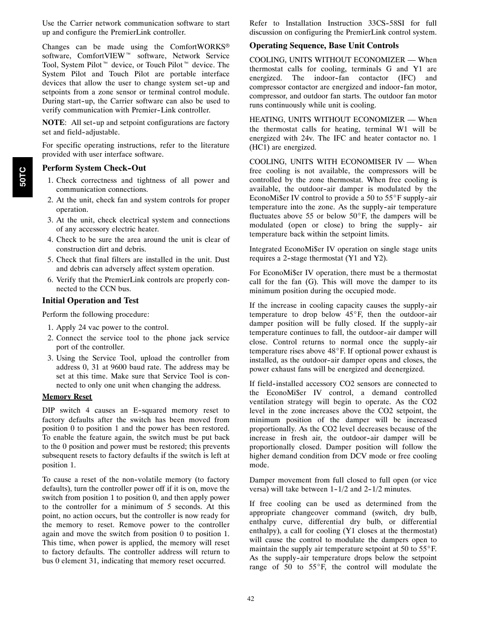 Carrier 50TCA04-A07 User Manual | Page 42 / 73
