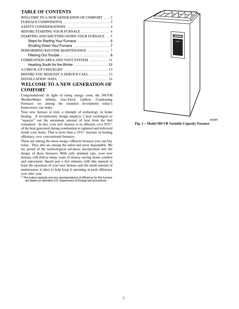 Carrier 58UVB User Manual | Page 2 / 14